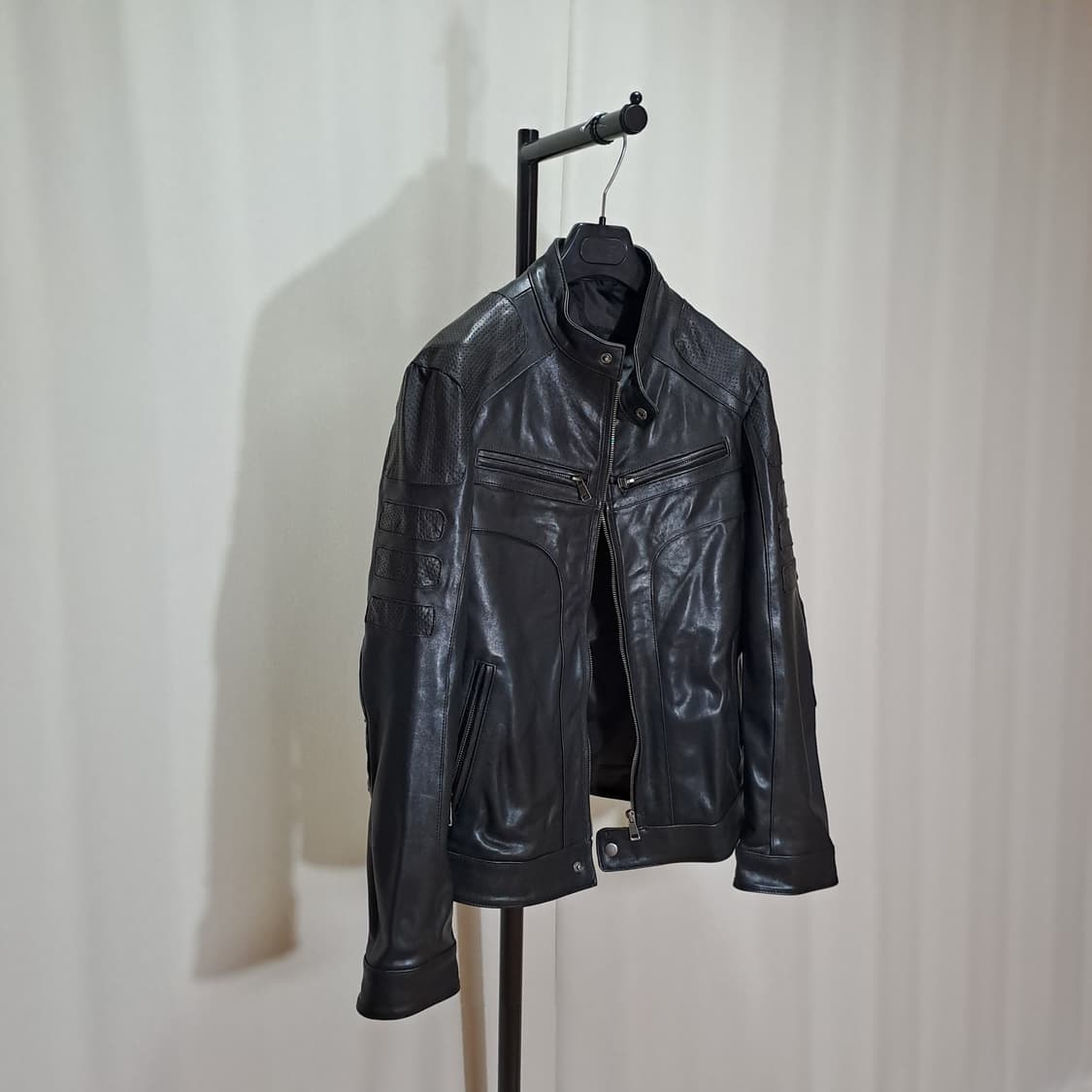 (택포) 절개패치 싱글 양가죽 자켓 M B1 상품이미지3