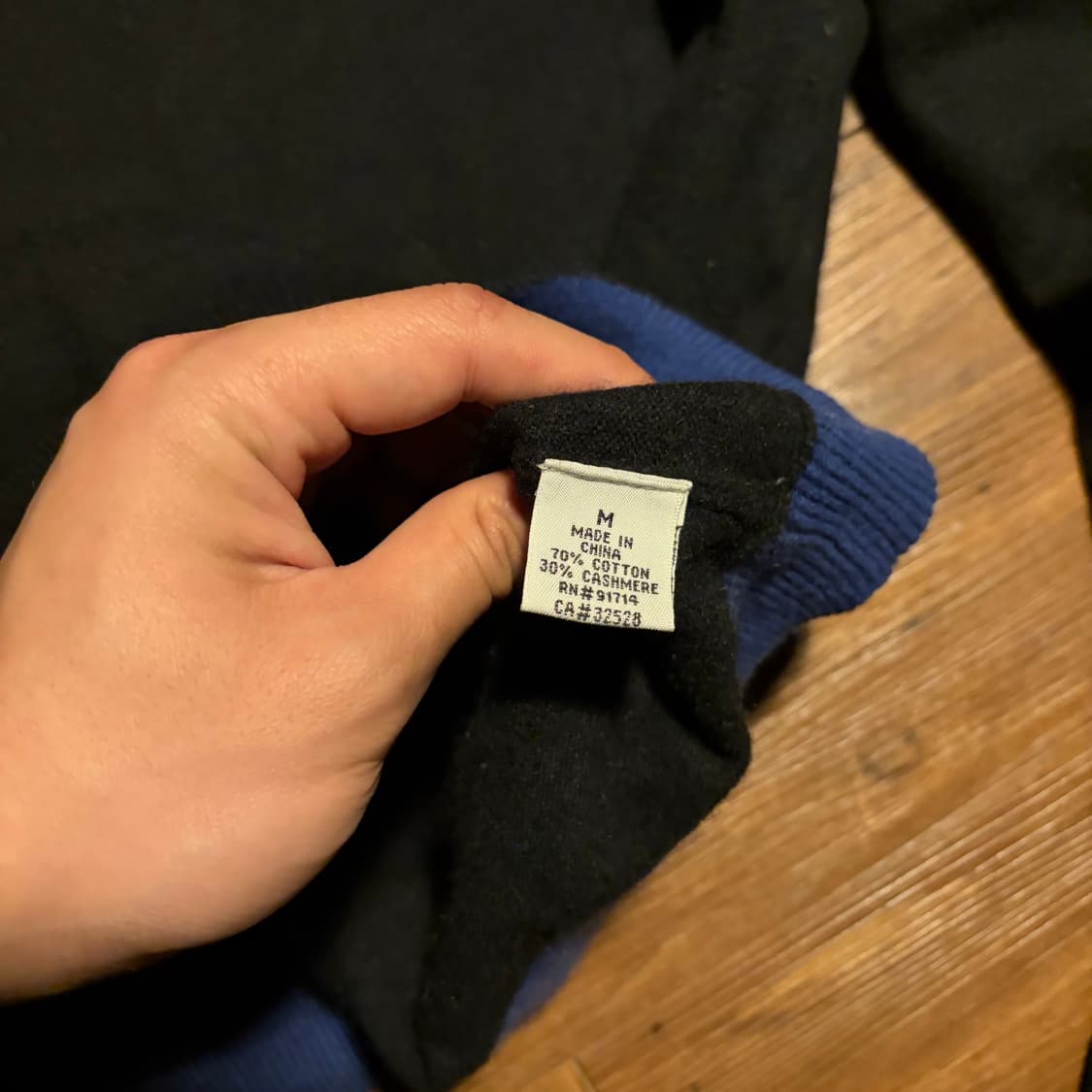 ARMANI EXCHANGE 넥 사이드 집업 니트 블루 상품이미지5