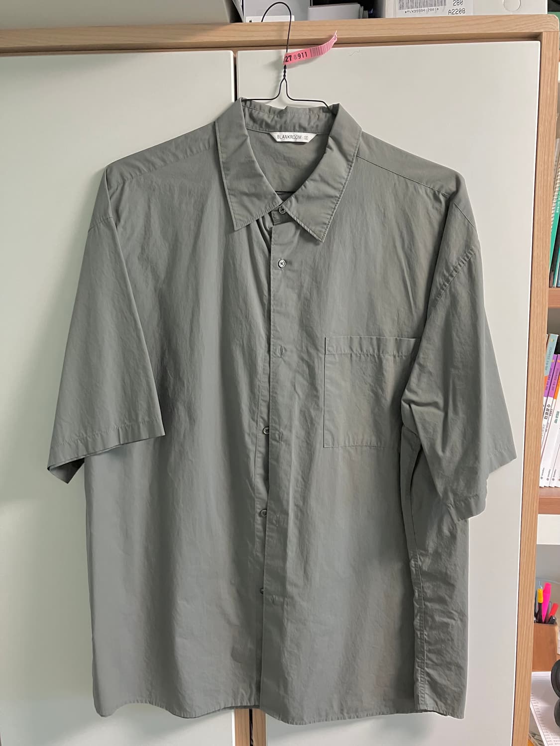 블랭크룸 파인데이 박스 셔츠 BLUE KHAKI 4사이즈 상품이미지2