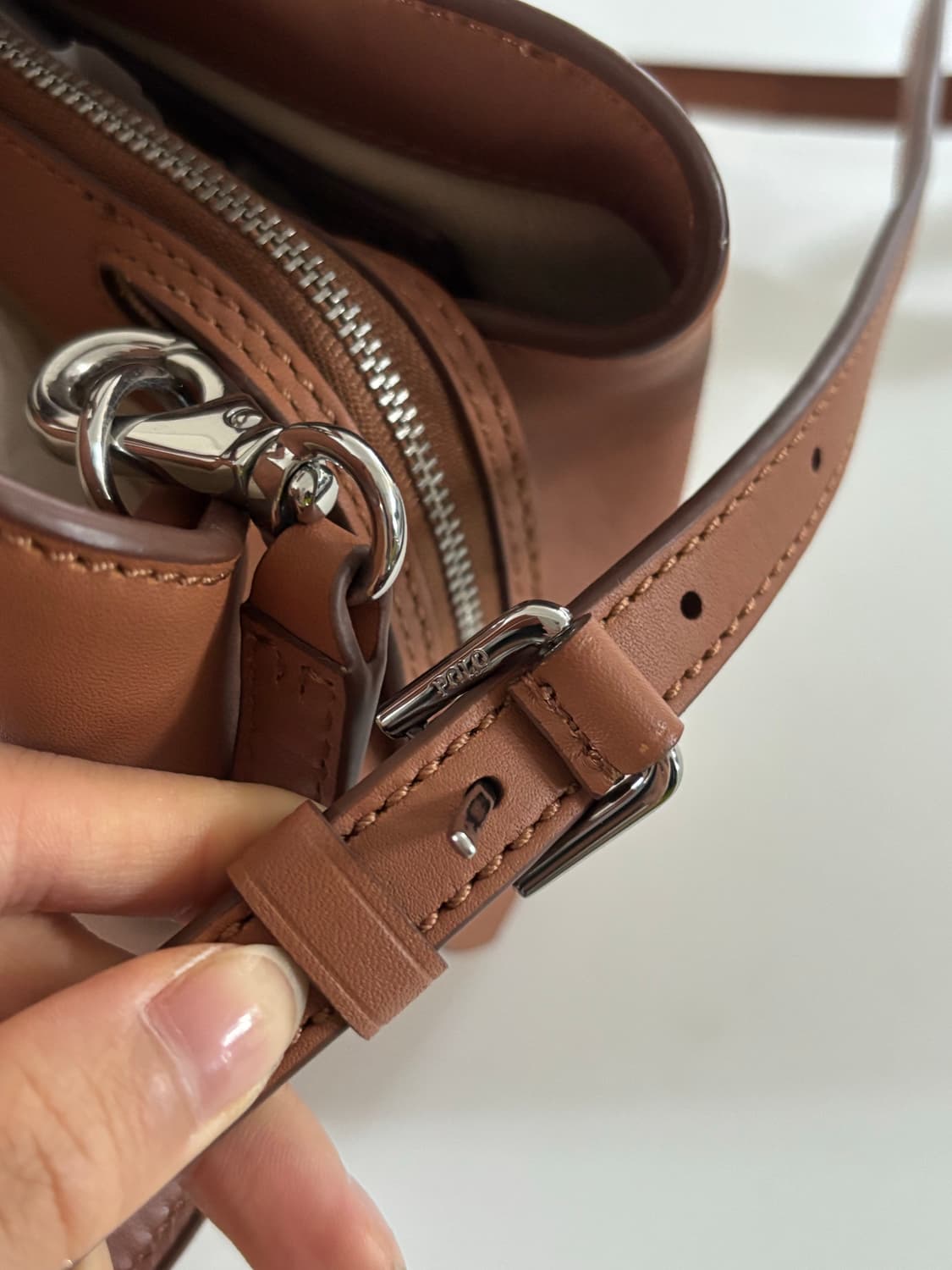 Polo 폴로 랄프로렌 우먼  탠 컬러  2way 백 상품이미지5