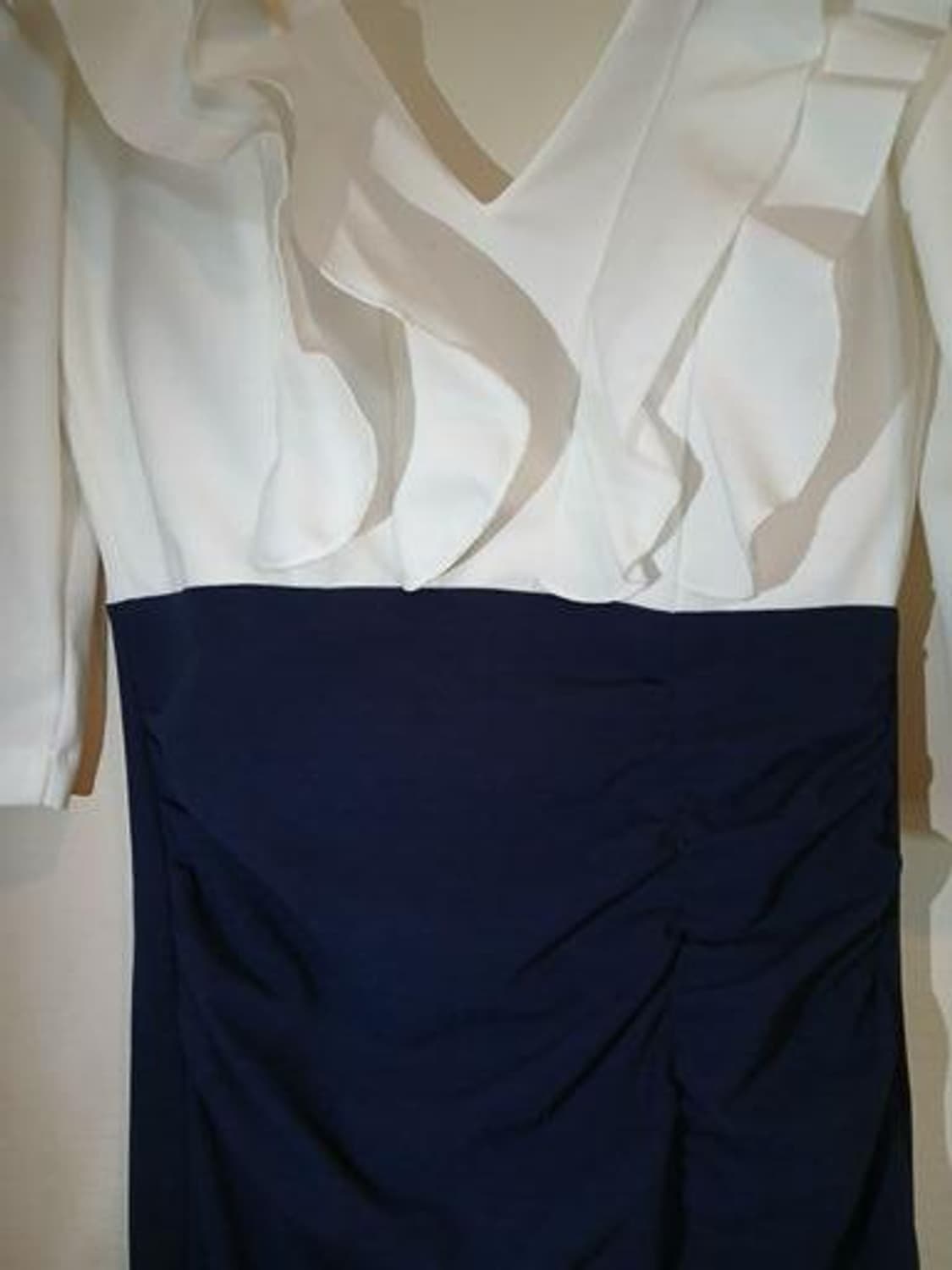 나롱쥐 배색 프릴 슬릿 스커트 섹시 홀복 원피스 러플 드레스 하객 데이트 상품이미지3