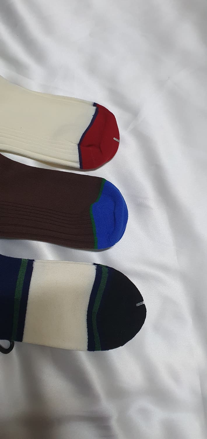 네이비 크림베이지 그린 블루 브라운 스트라이프 비비안웨스트우드 양말  상품이미지10