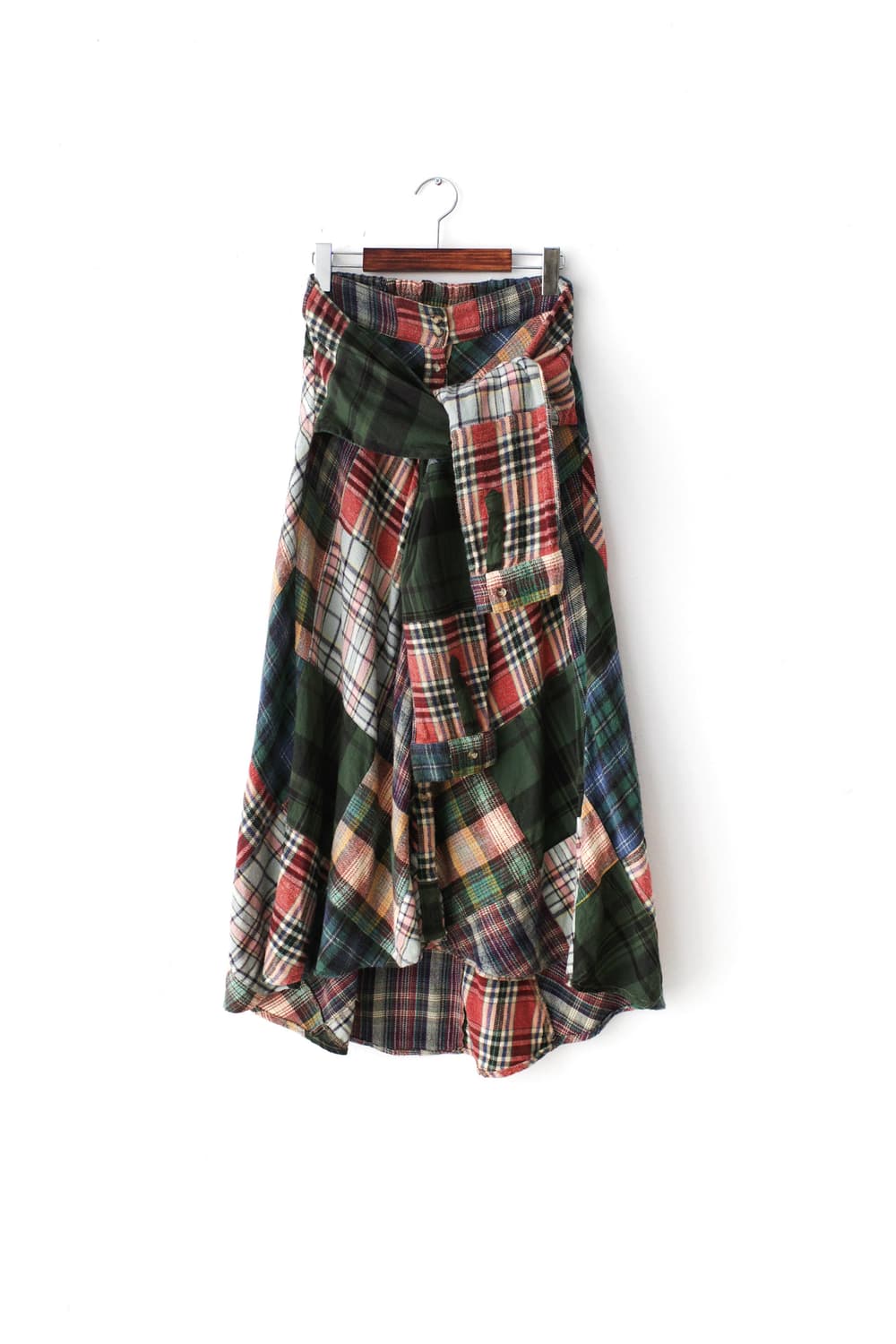 check shirt wrap skirt 상품이미지1