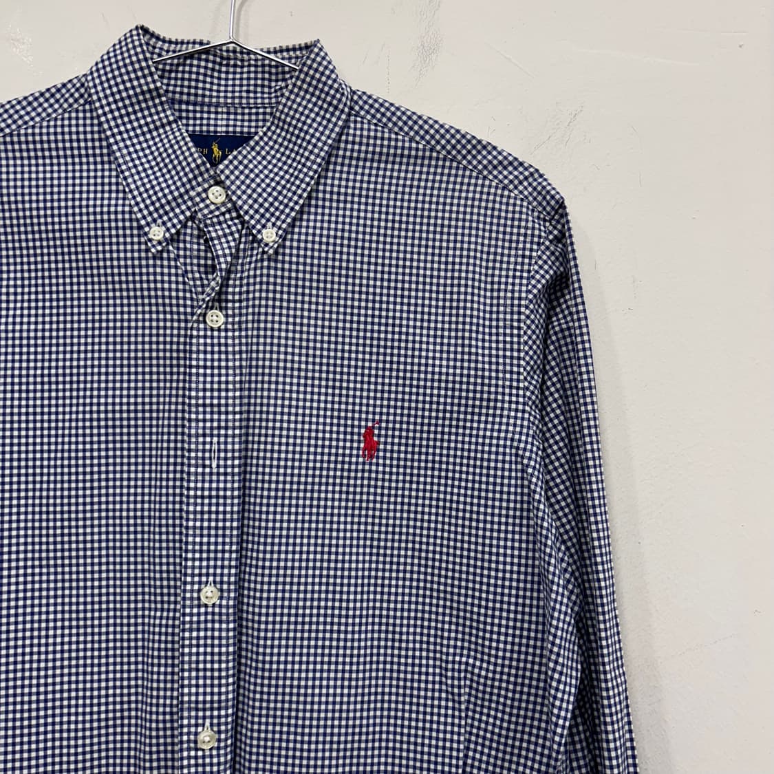 폴로 랄프로렌 스몰포니 깅엄 체크 코튼 셔츠 상품이미지1