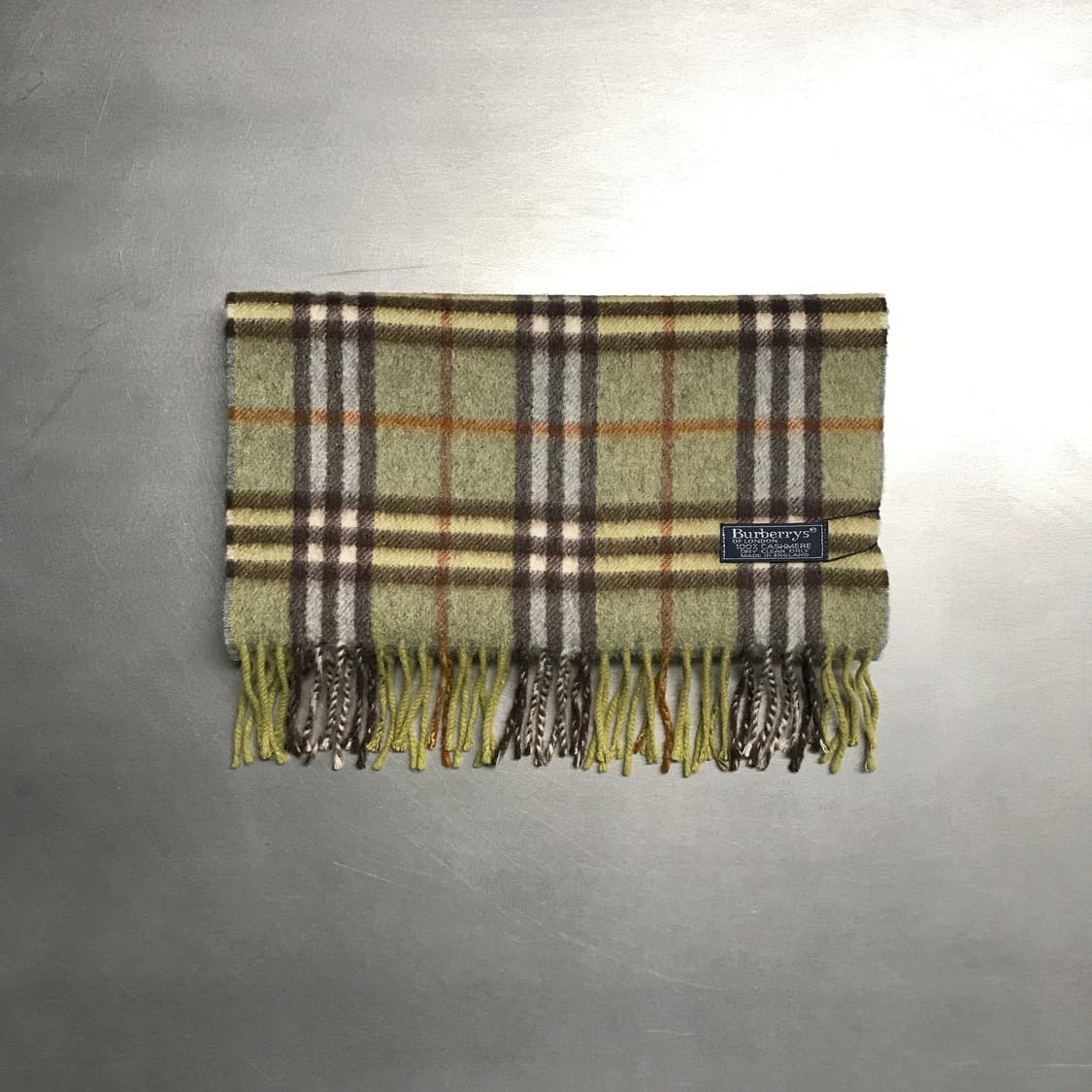버버리 정품 캐시미어 머플러 그린 상품이미지2