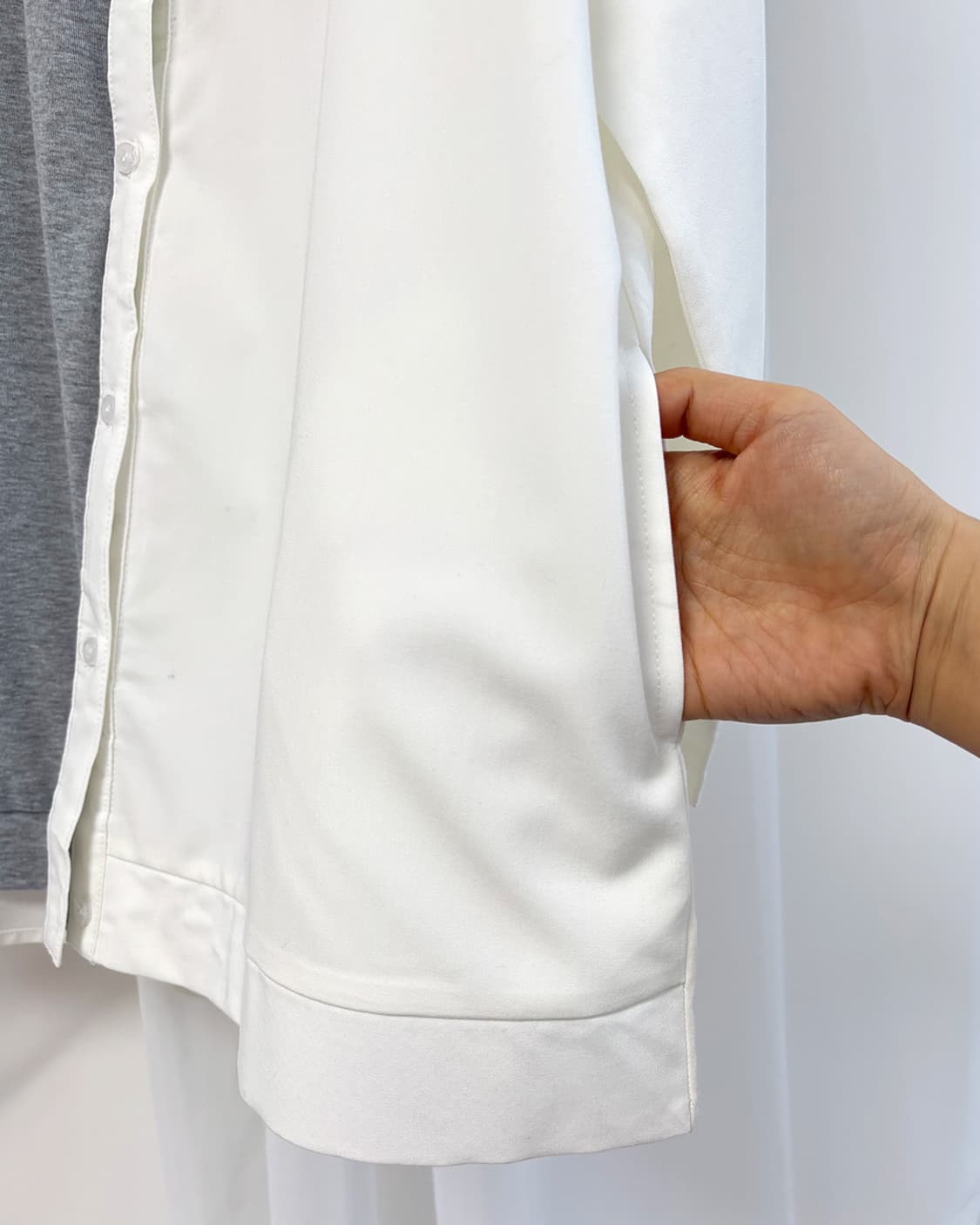 half & curve layered oversize shirt 상품이미지9