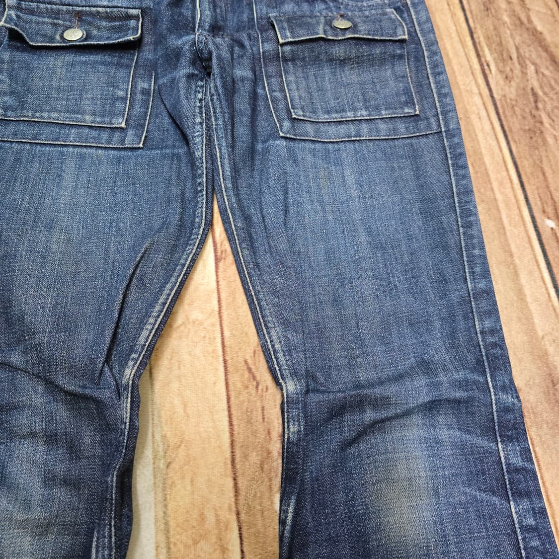 00s Japan Vintage Lee 로우라이즈드 데님 부시팬츠 32 상품이미지5