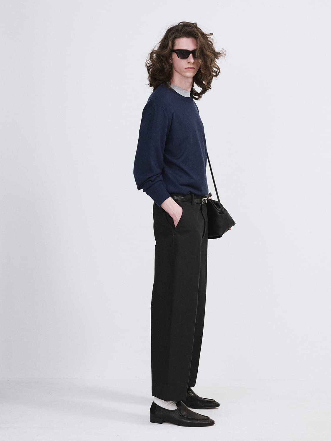 렉토 26SS 실크 캐시미어 니트 탑 네이비 상품이미지4