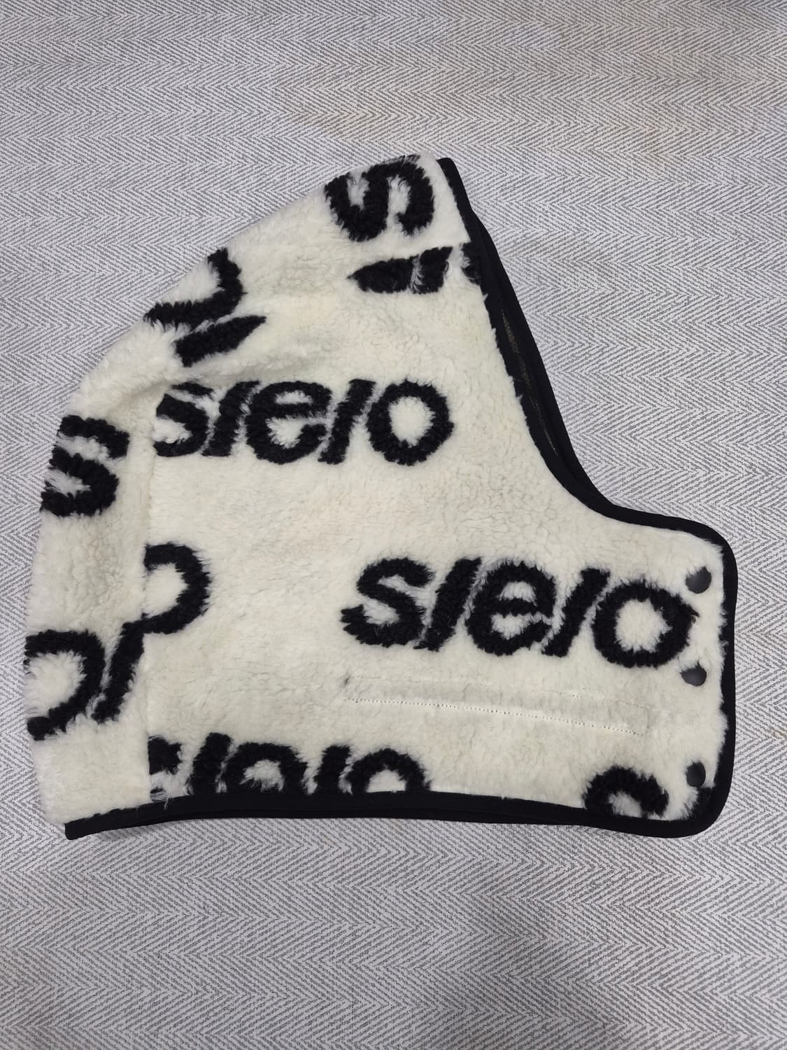 s/e/o 에스이오 로고 플리스 후드 바라클라바 / 화이트 상품이미지4