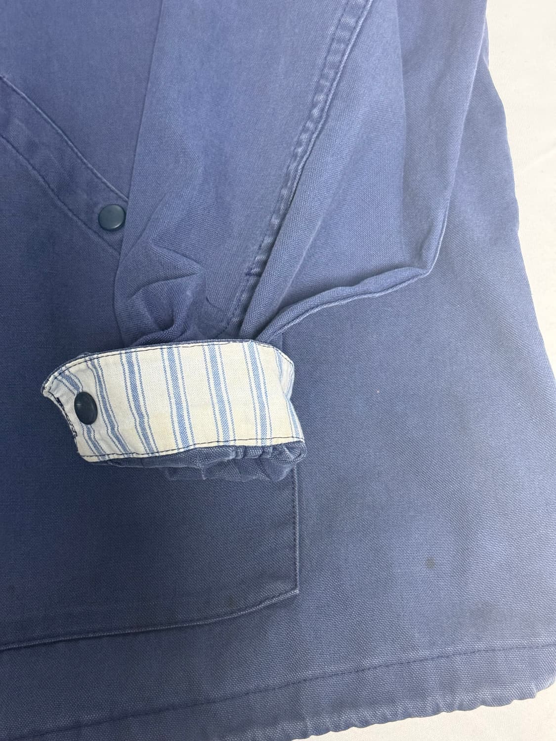 70~80's LLBean 하프집업 코튼 풀오버 네이비 L 상품이미지8