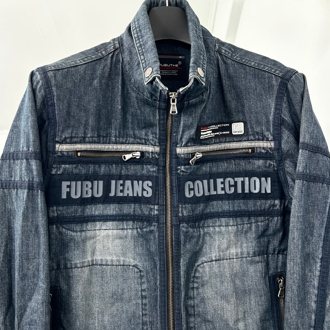 후부 레이싱 데님 바이커 자켓 상품이미지6