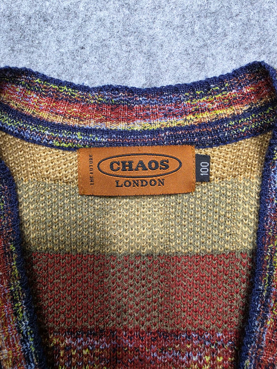 CHAOS LONDON 빈티지 멀티 컬러 패턴 니트 베스트 조끼 100 상품이미지4