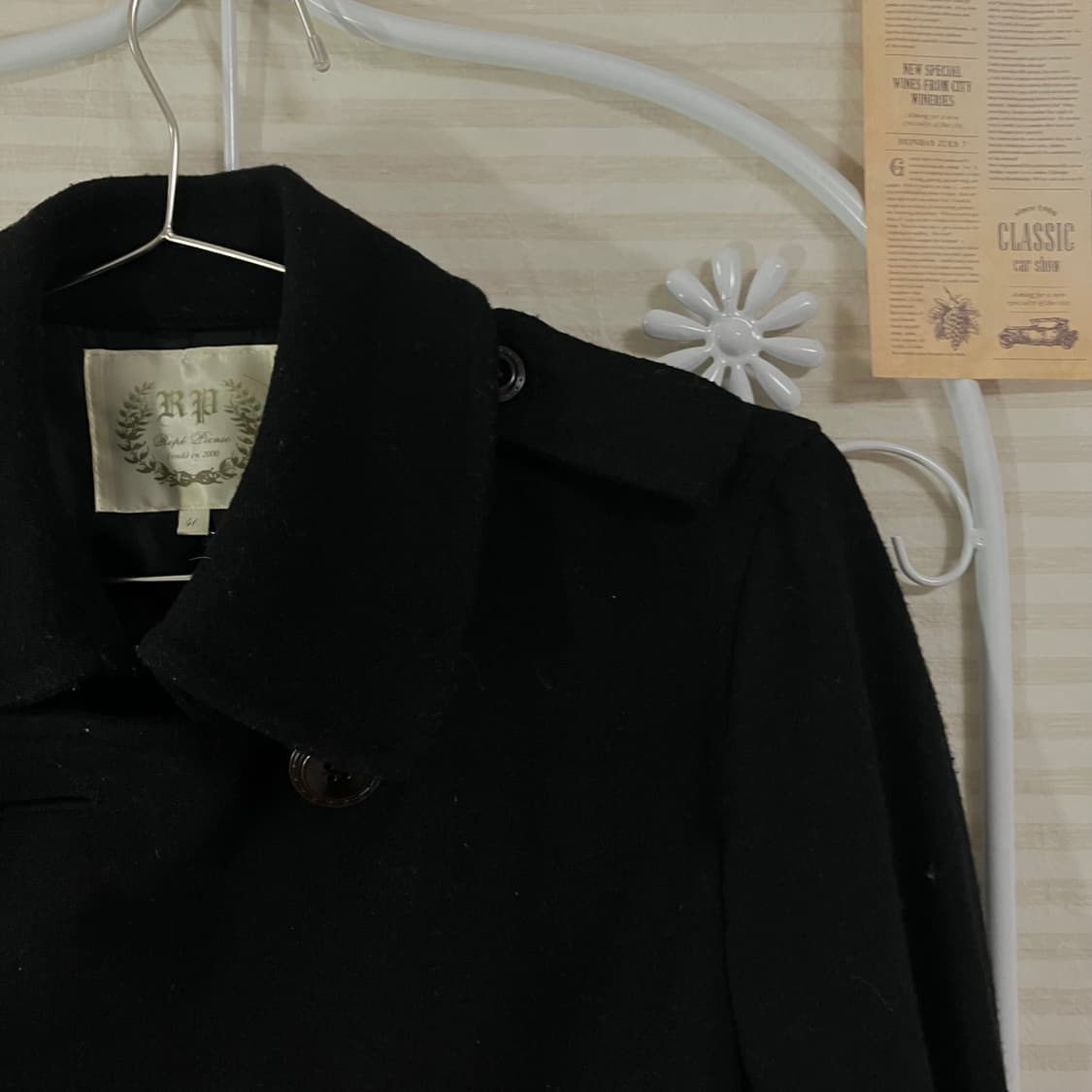 빈티지 블랙 포 버튼 코트 966 y2k 스트릿 갸루 펑키 일본빈티지  상품이미지3