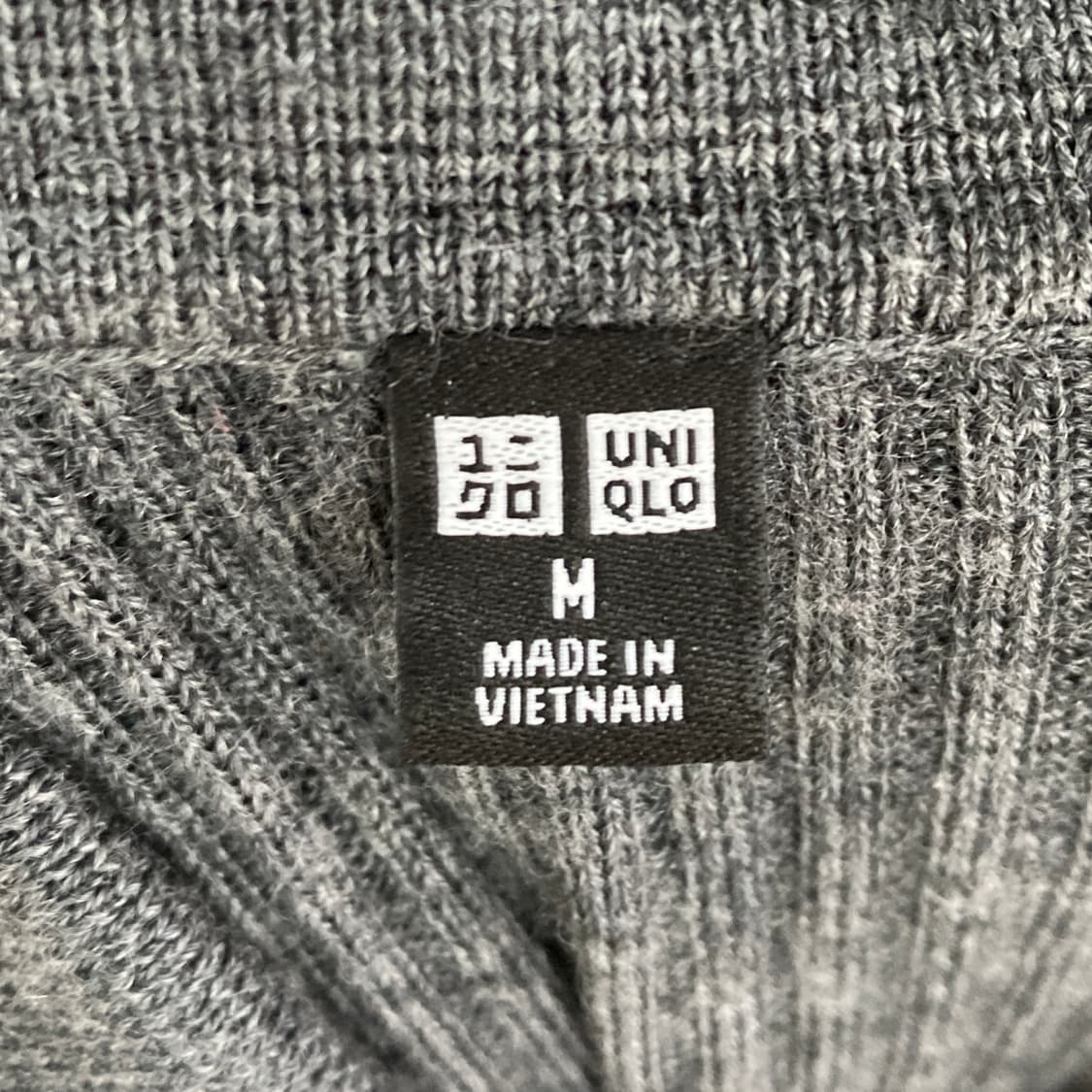 유니클로 여 순모카라니트 그레이 M 상품이미지4