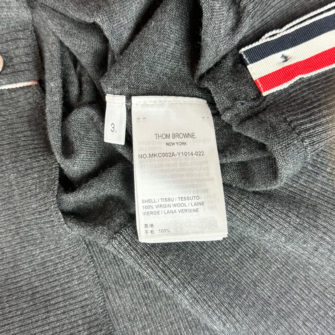 [리오브] 톰브라운 사선 완장 메리노 울 가디건 상품이미지5