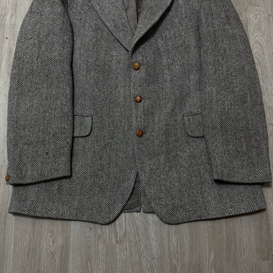 해리스 트위드 남성 울 헤링본 블레이저 정장 자켓 XL/105  상품이미지4