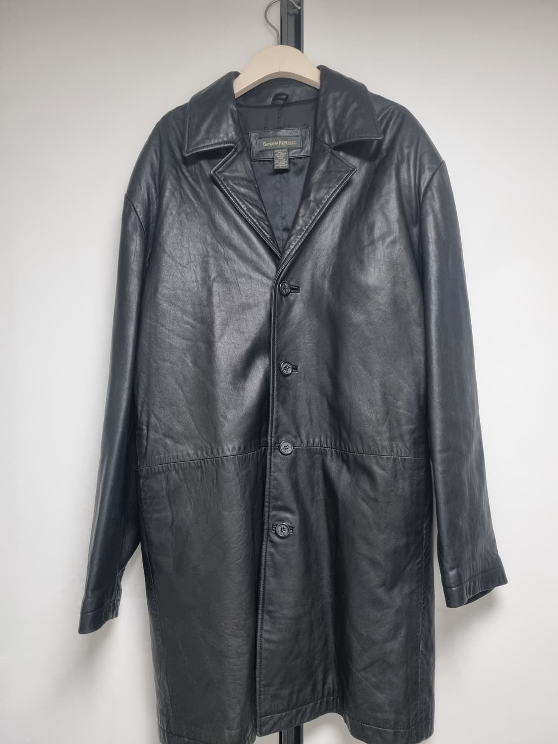 올드갭 느낌 레더 카코트 / 바나나 리퍼블릭 90s 소가죽 코트 L 상품이미지1