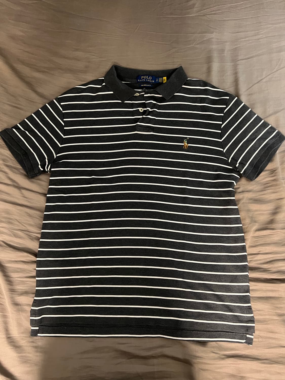 폴로 랄프로렌 줄무늬 차콜 카라티 s 상품이미지2