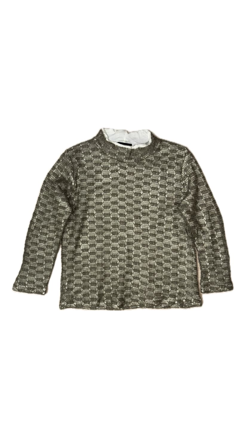 빈티지 레이어드 크로셰 그물 니트 상품이미지1