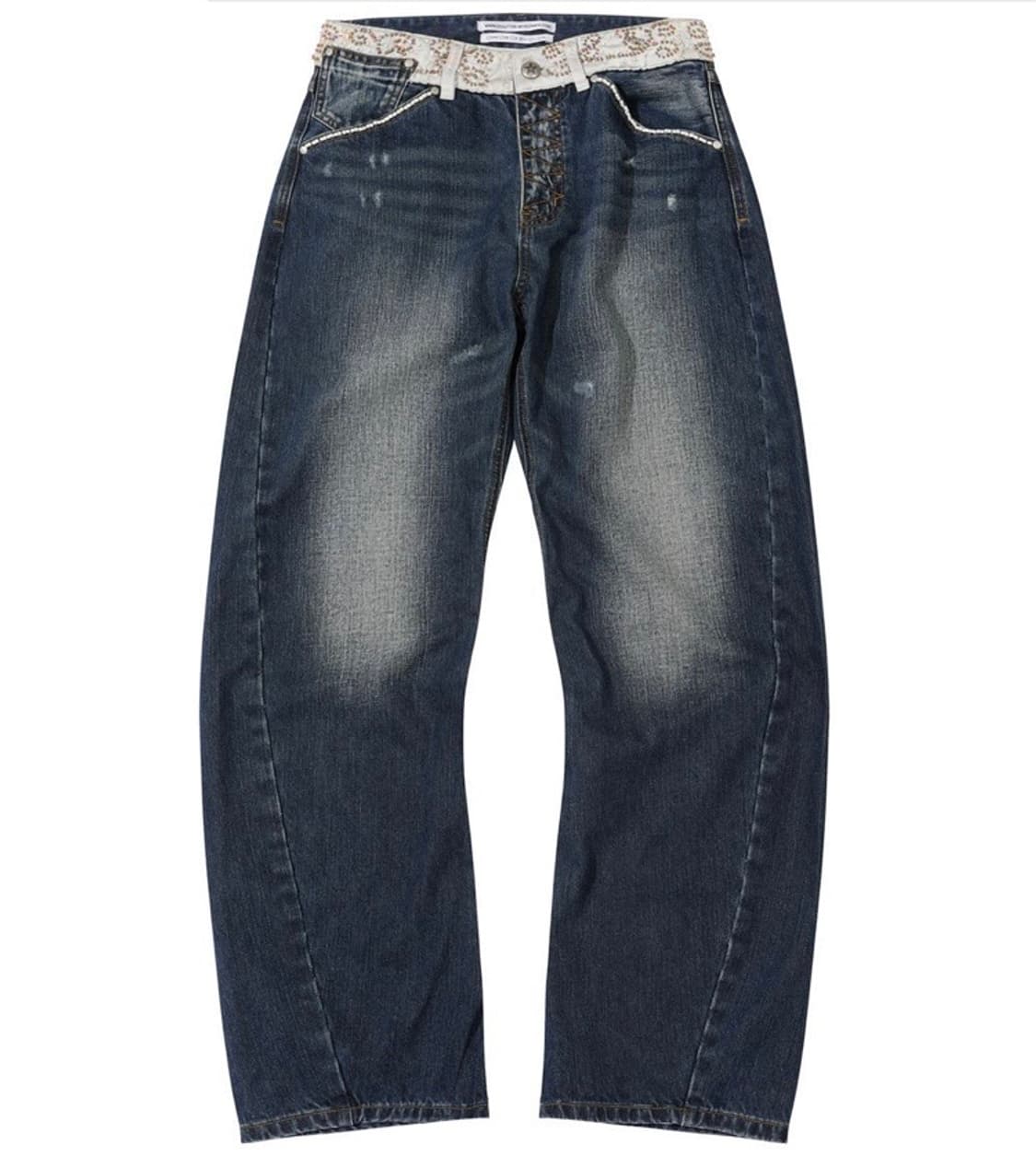 XL 스컬프터 beaded waist denim pants 인디고 블루 상품이미지3