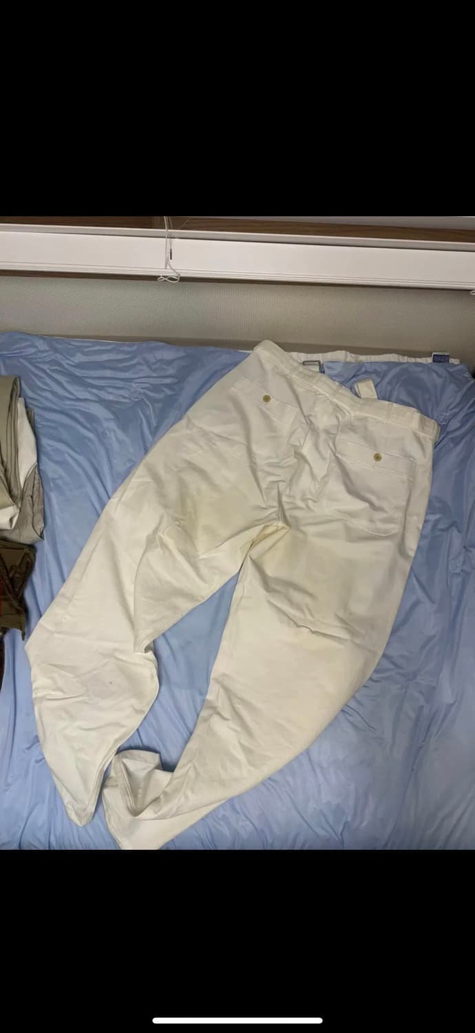 오라리 헤비 치노 벨티드 팬츠 화이트 5 상품이미지4