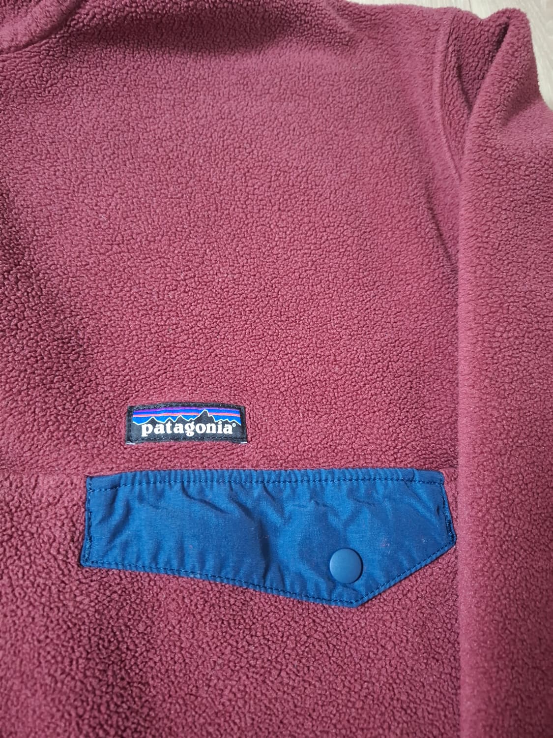 XL 파타고니아 신칠라 플리스 풀오버 버건디 상품이미지2