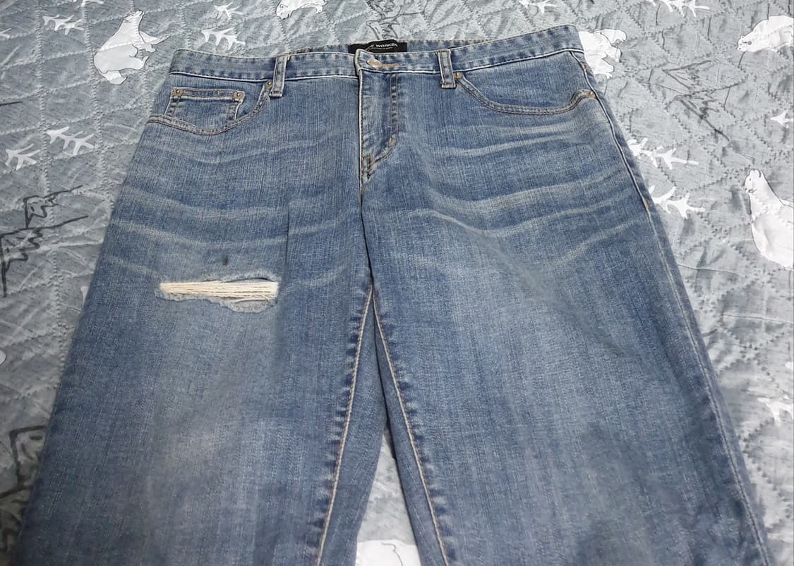 피스워커 뉴크롭 스톤워커 컷팅 데님팬츠 (32) 상품이미지2