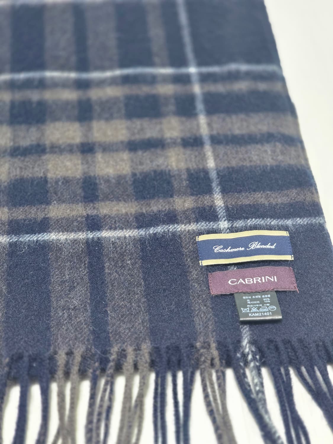 카브리니 cabrini 캐시미어 혼방 체크 머플러 상품이미지4