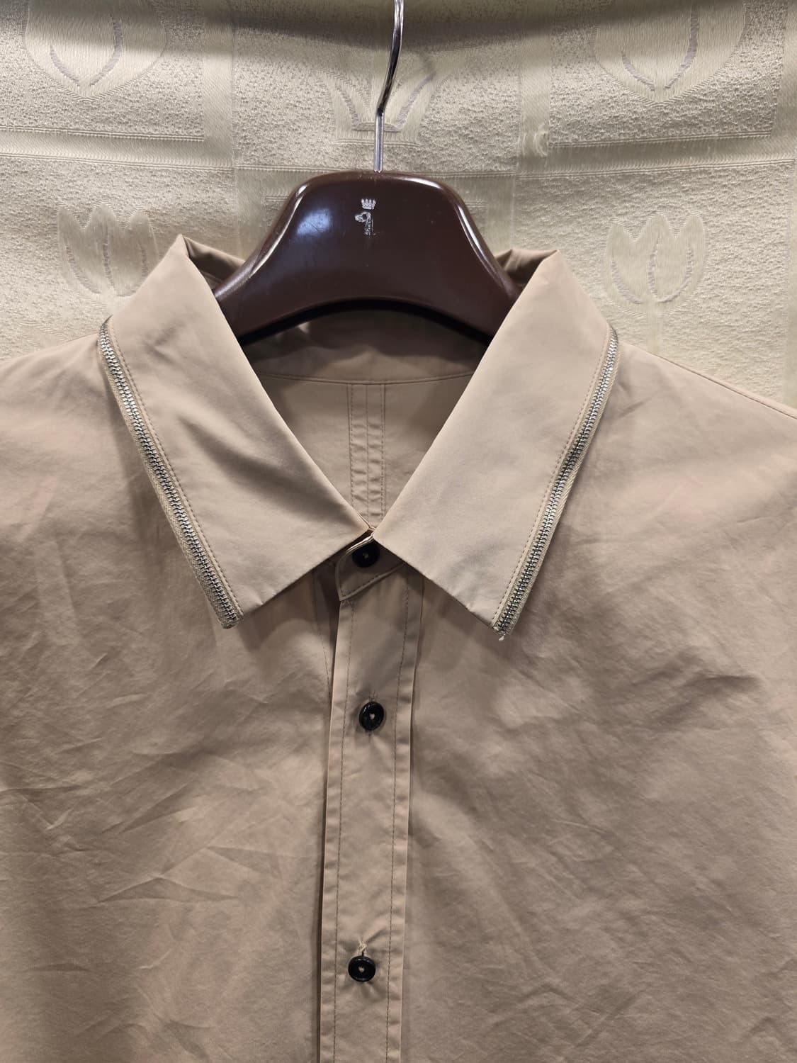 시스템 옴므 베이지색 오퍼핏 셔츠 95~100 상품이미지2