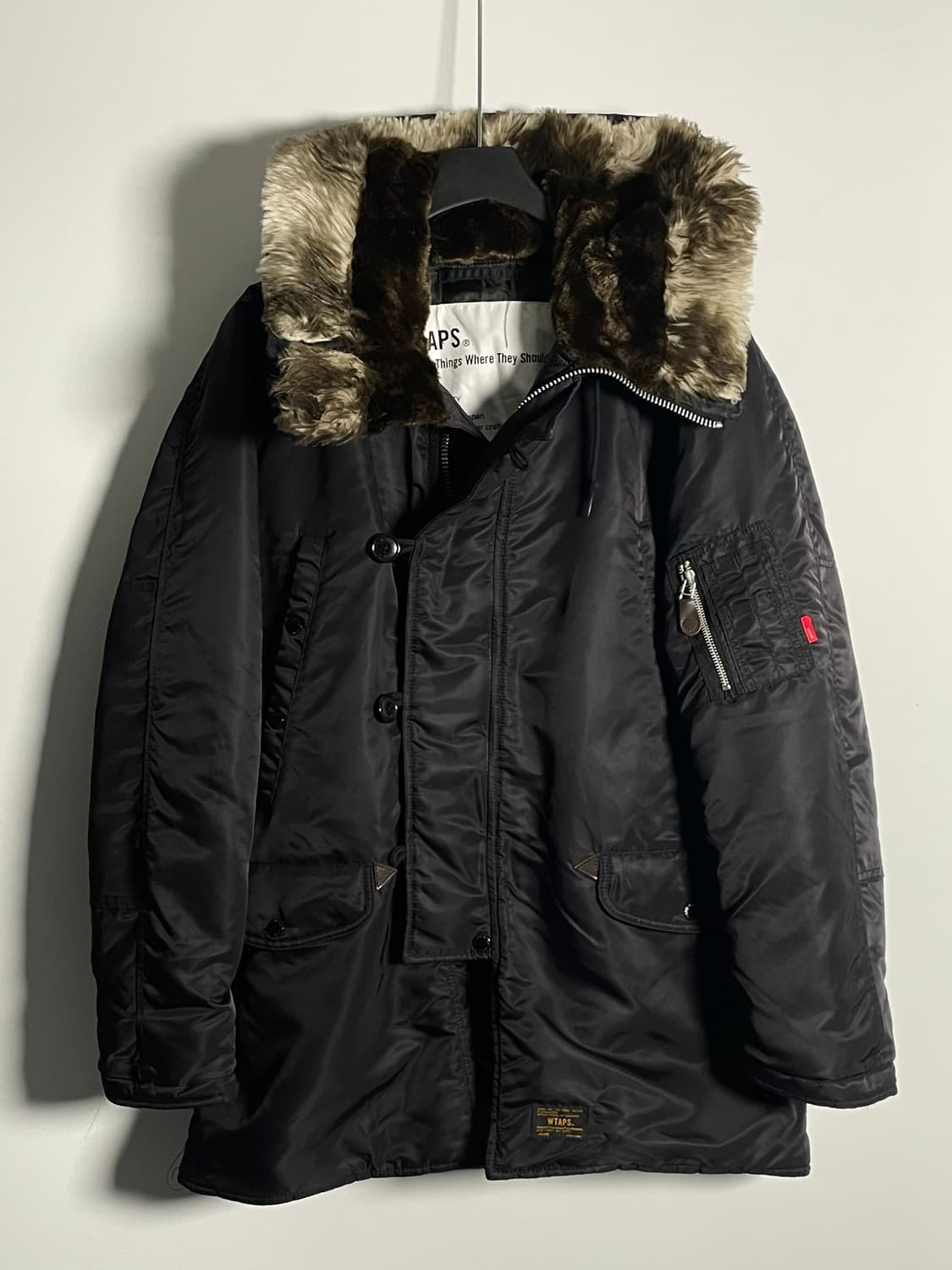 더블탭스 N3B 검정 야상 자켓 (on.62)   상품이미지4