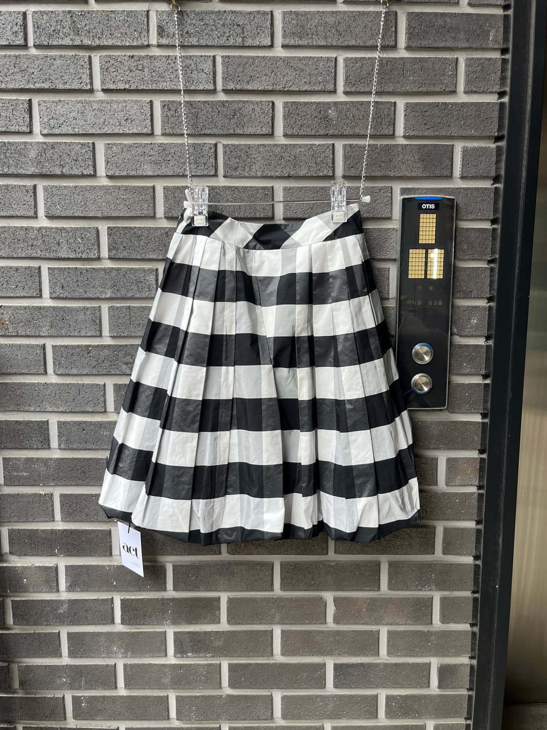 Rene 르네 벌룬 스커트 화이트&블랙 상품이미지2