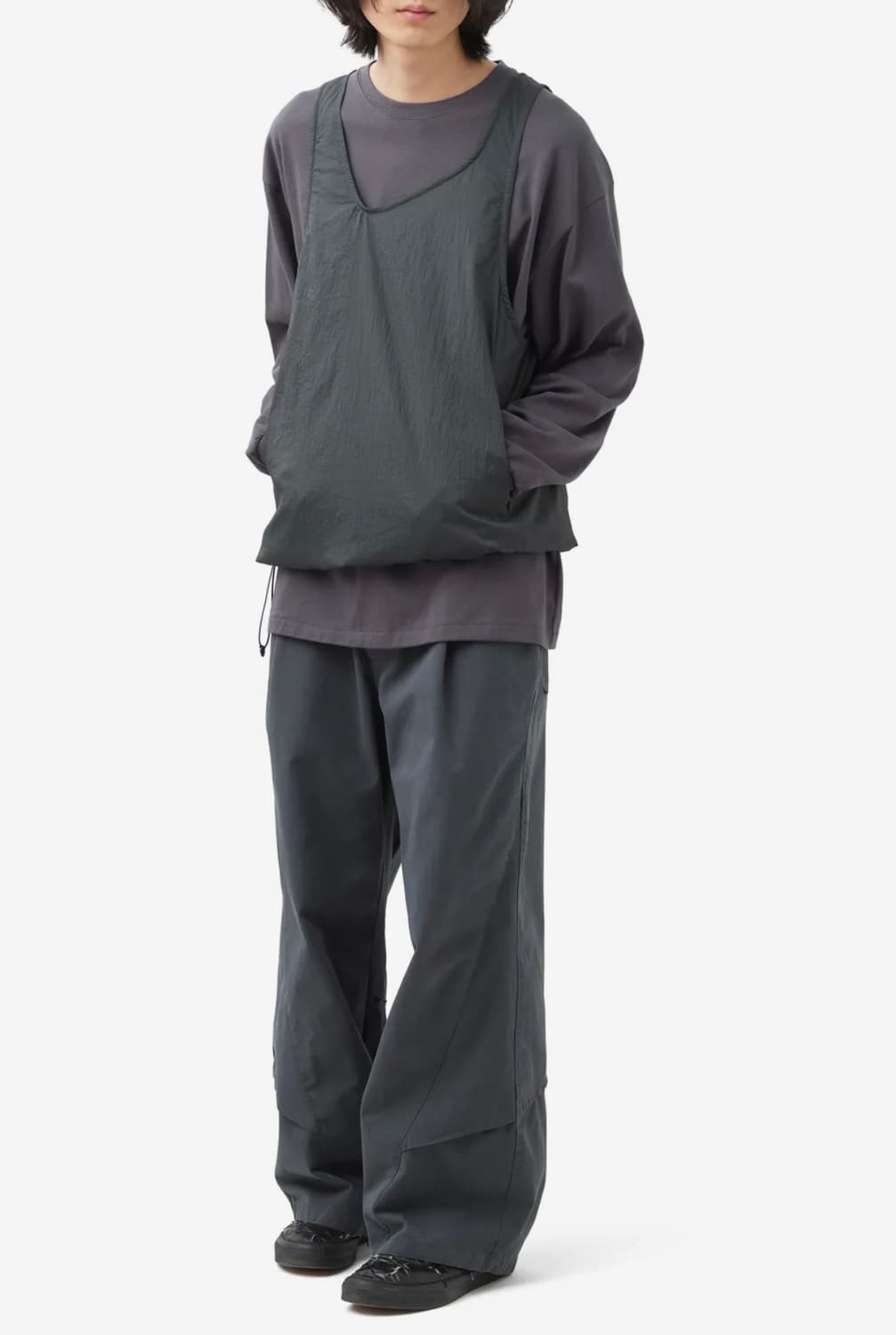 해칭룸 Irregular Vest Charcoal 상품이미지6
