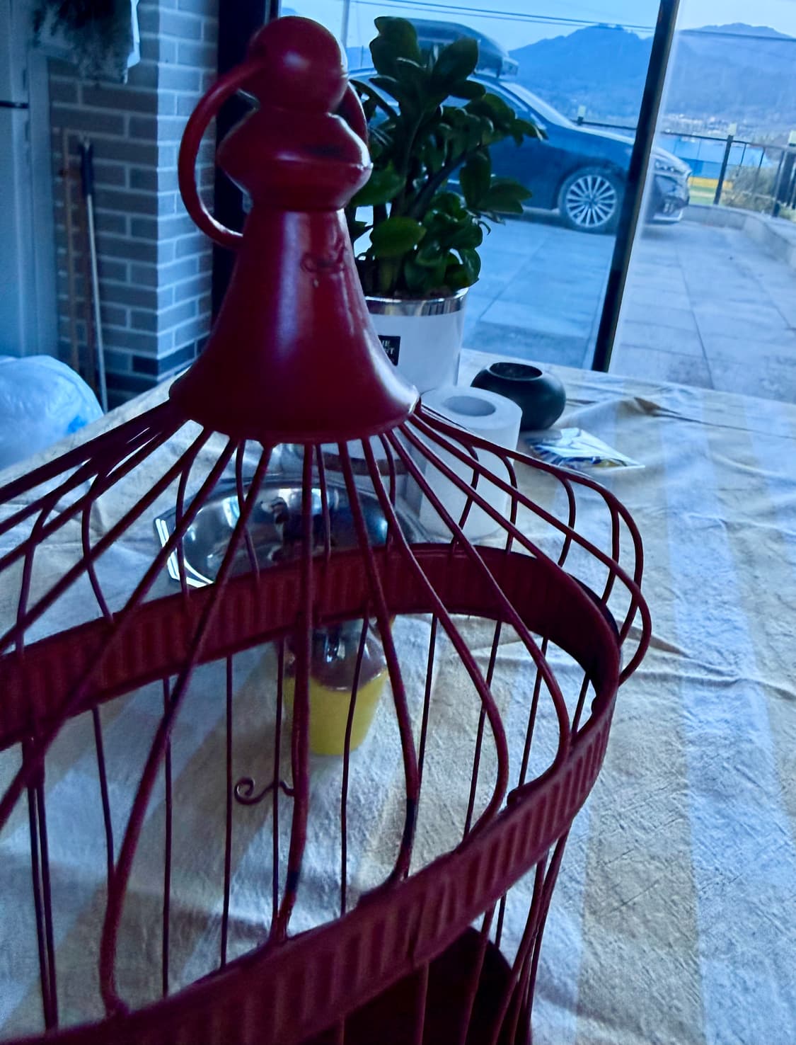 빈티지 레드 철제 새장 인테리어 소품 / 캔들 플라워 케이지 상품이미지9