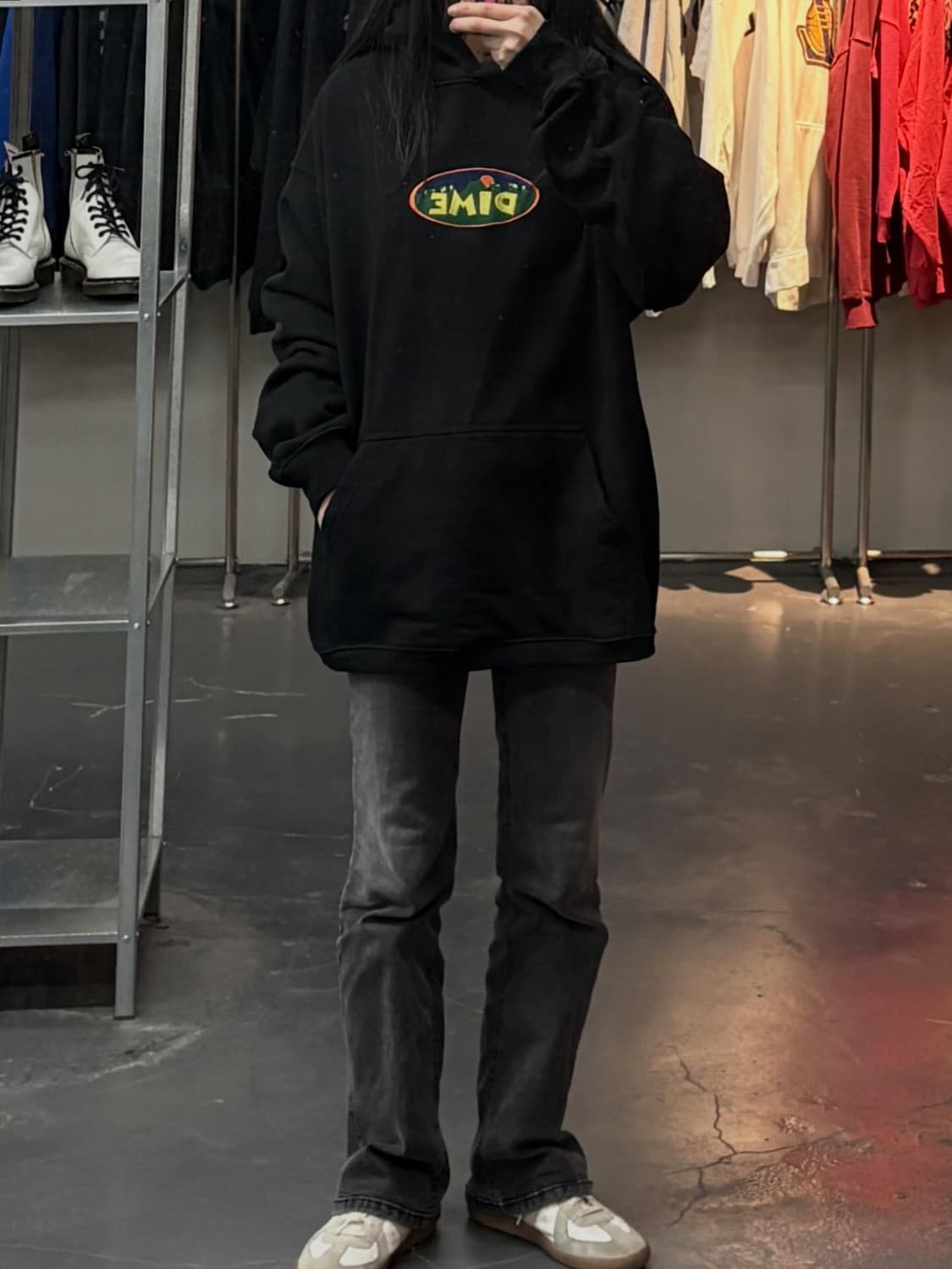 다임 빌르 후디 블랙 A3691 상품이미지1