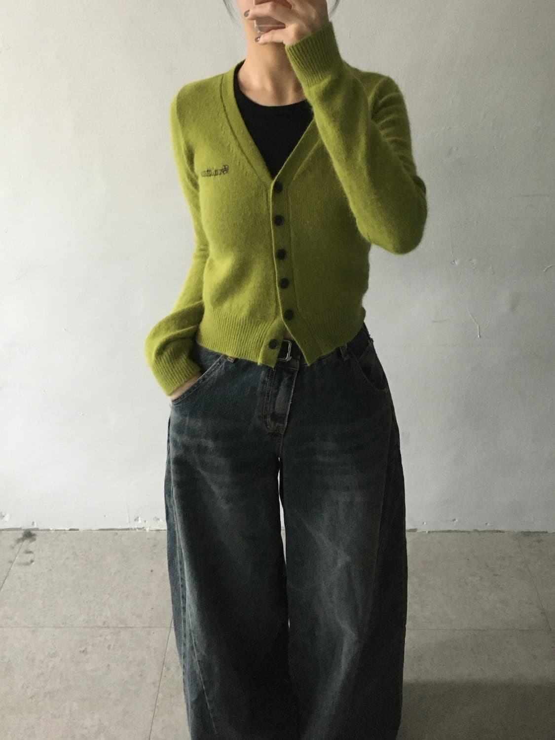 스컬프터 앙고라 니트가디건 상품이미지1