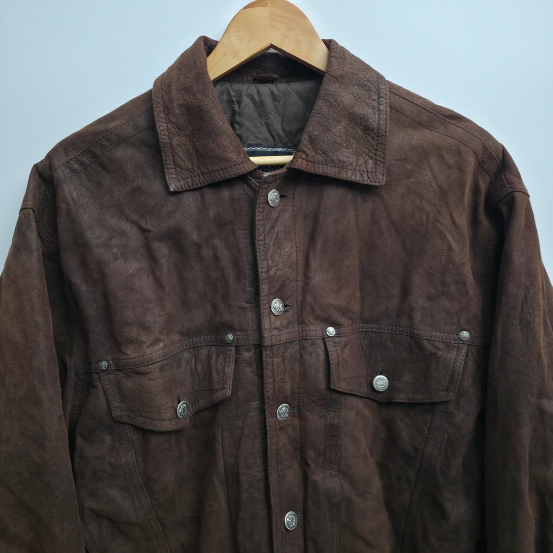 [S] 베르사체 브라운 스웨이드 가죽 자켓 상품이미지2