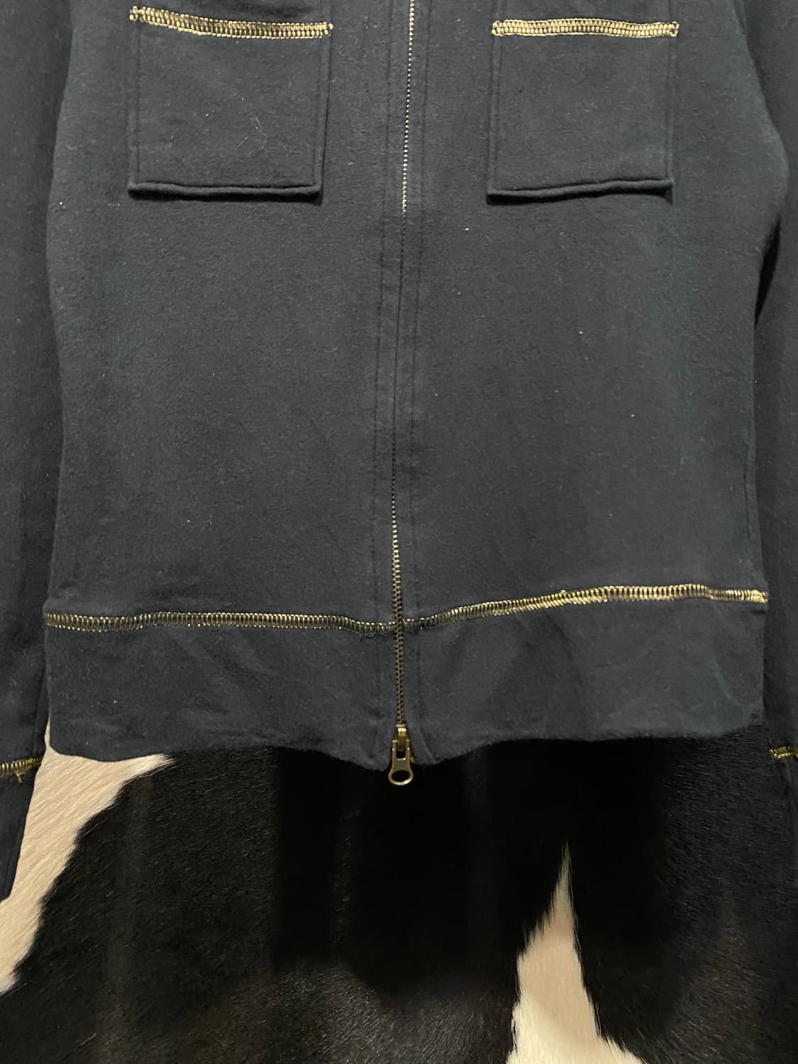 Link it all 금사 디테일 하이넥 포켓 집업 상품이미지5