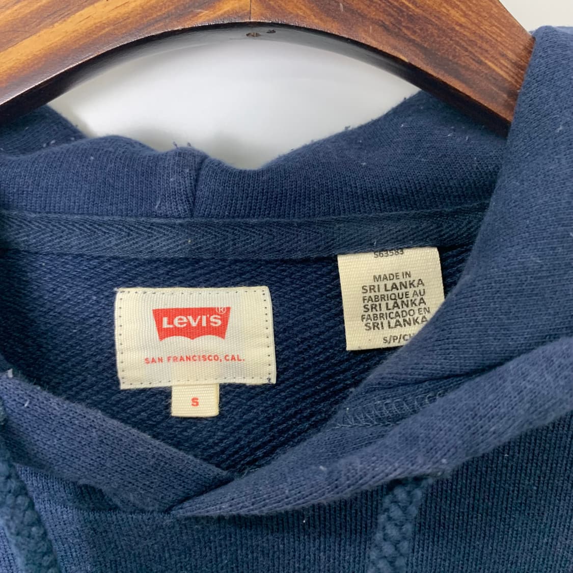 리바이스 박스로고 네이비 후드티 상품이미지6