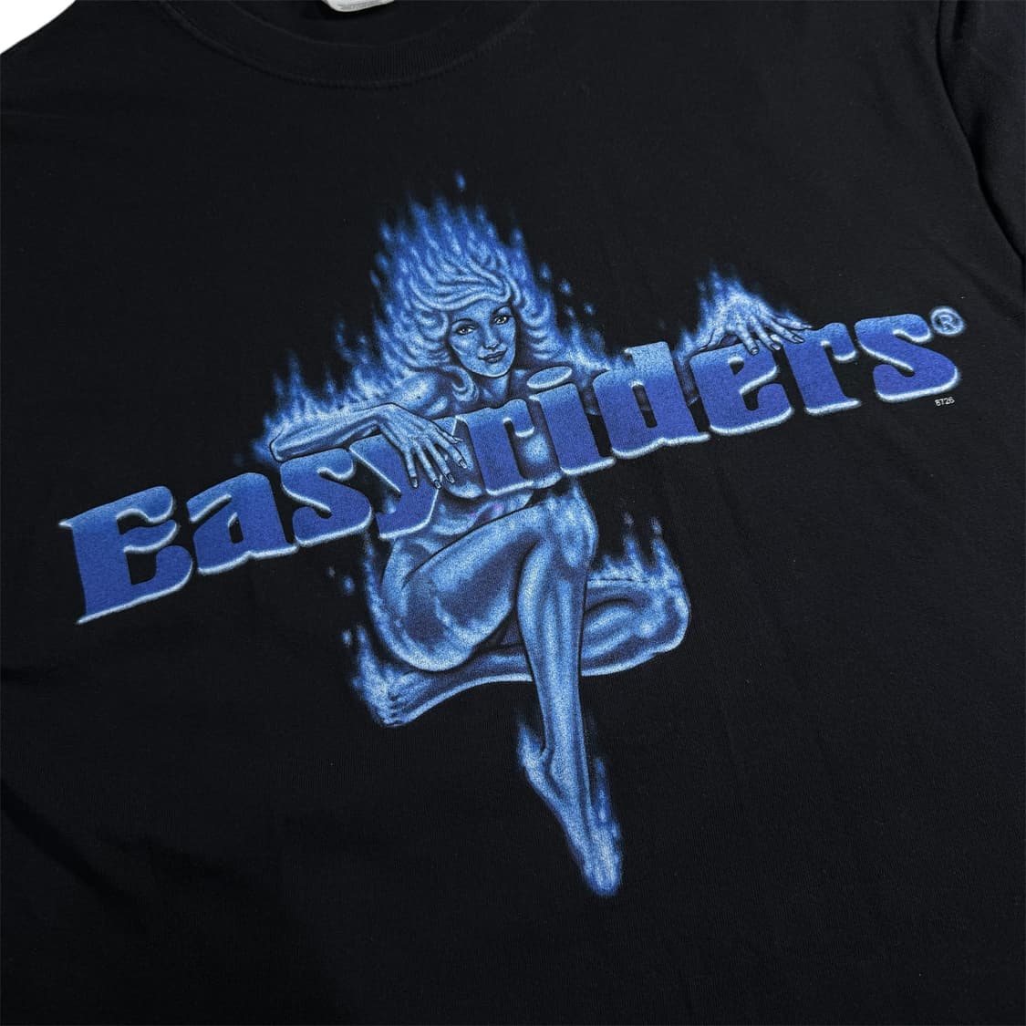 빈티지 90‘s Easyriders 바이커 블루 플레임걸 롱슬리브 상품이미지3