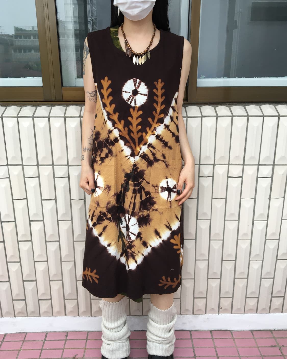 Ethnic mood dyed apron 상품이미지1