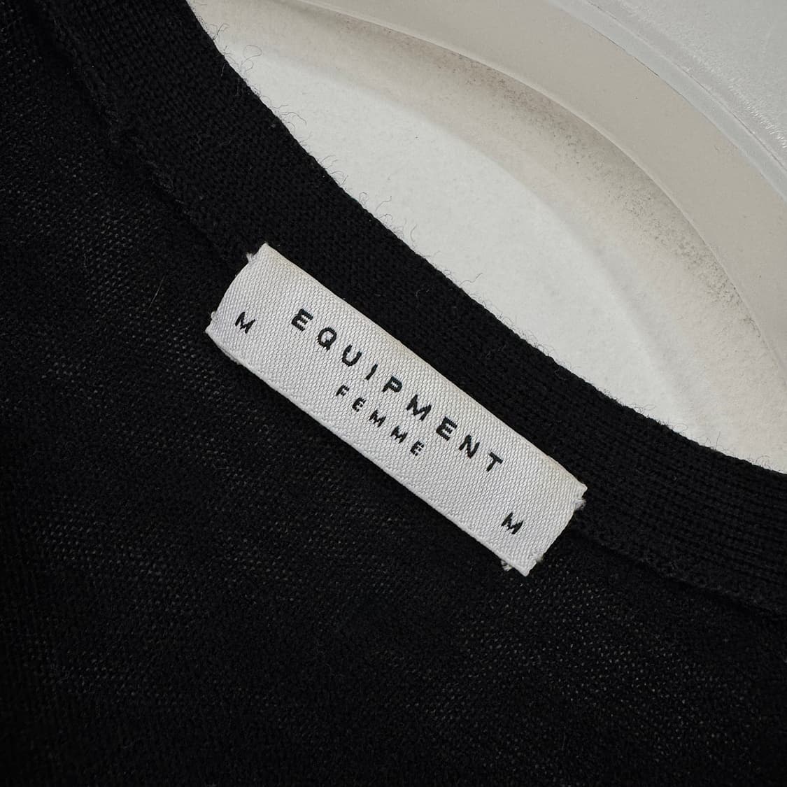 이큅먼트 텍스처 블록 울 실크 가디건 상품이미지2