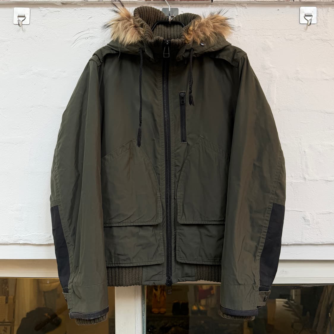 Hiromichi 히로미치 나카노 카키 멀티포켓 후디자켓 M 상품이미지1