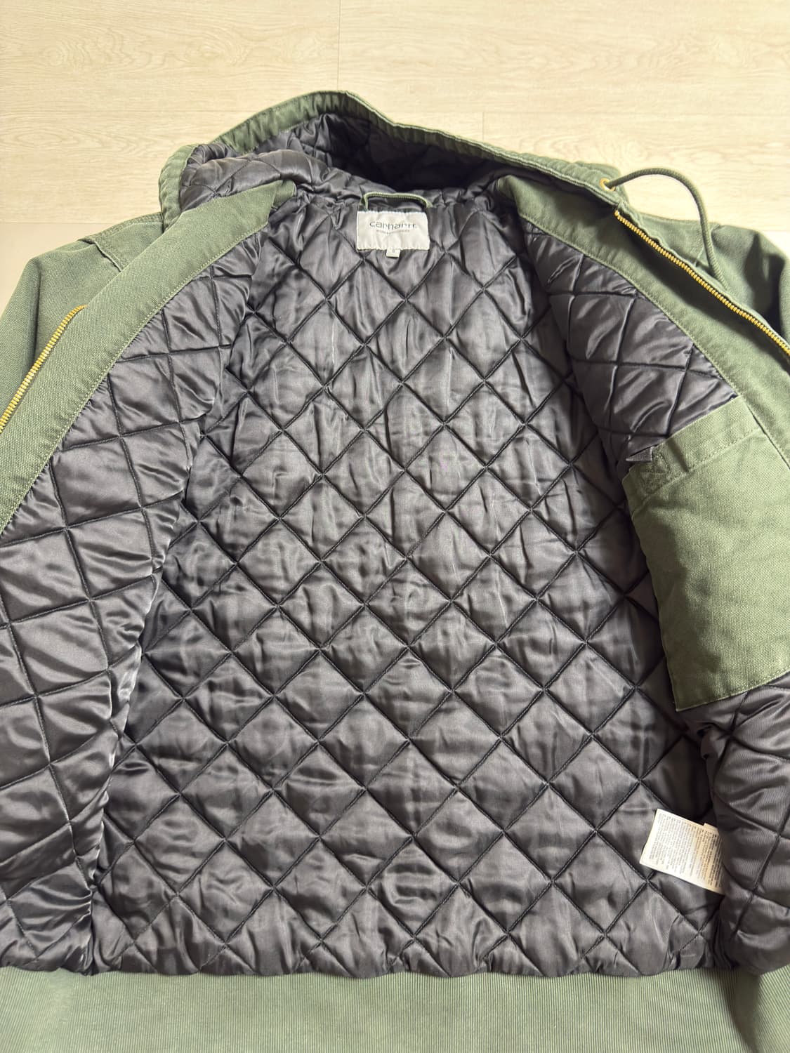 칼하트 WIP OG 액티브 자켓 올리브 스톤 캔버스 상품이미지2