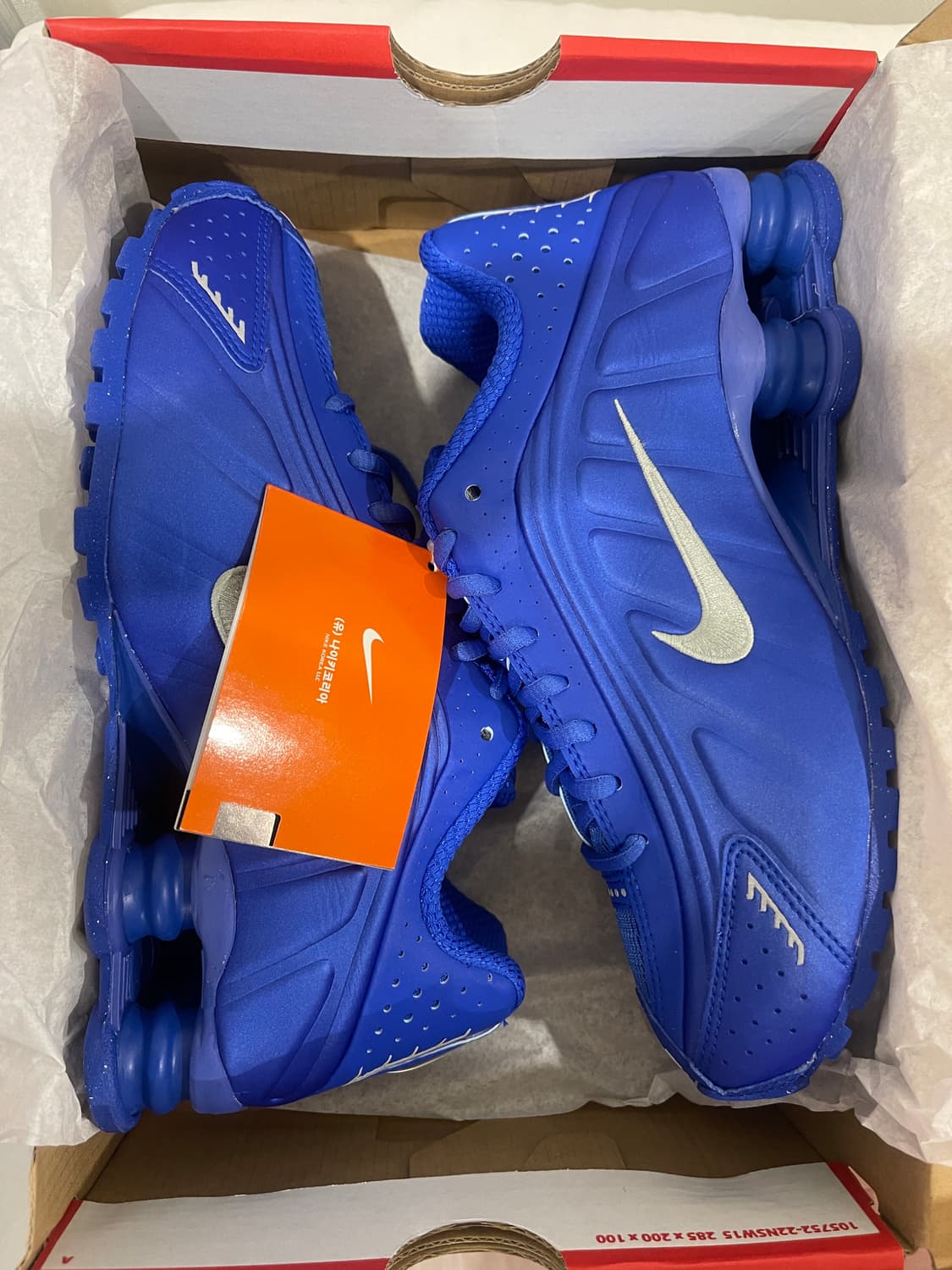 나이키 샥스 r4 레이서 블루 앤 메탈릭 실버 230 상품이미지1