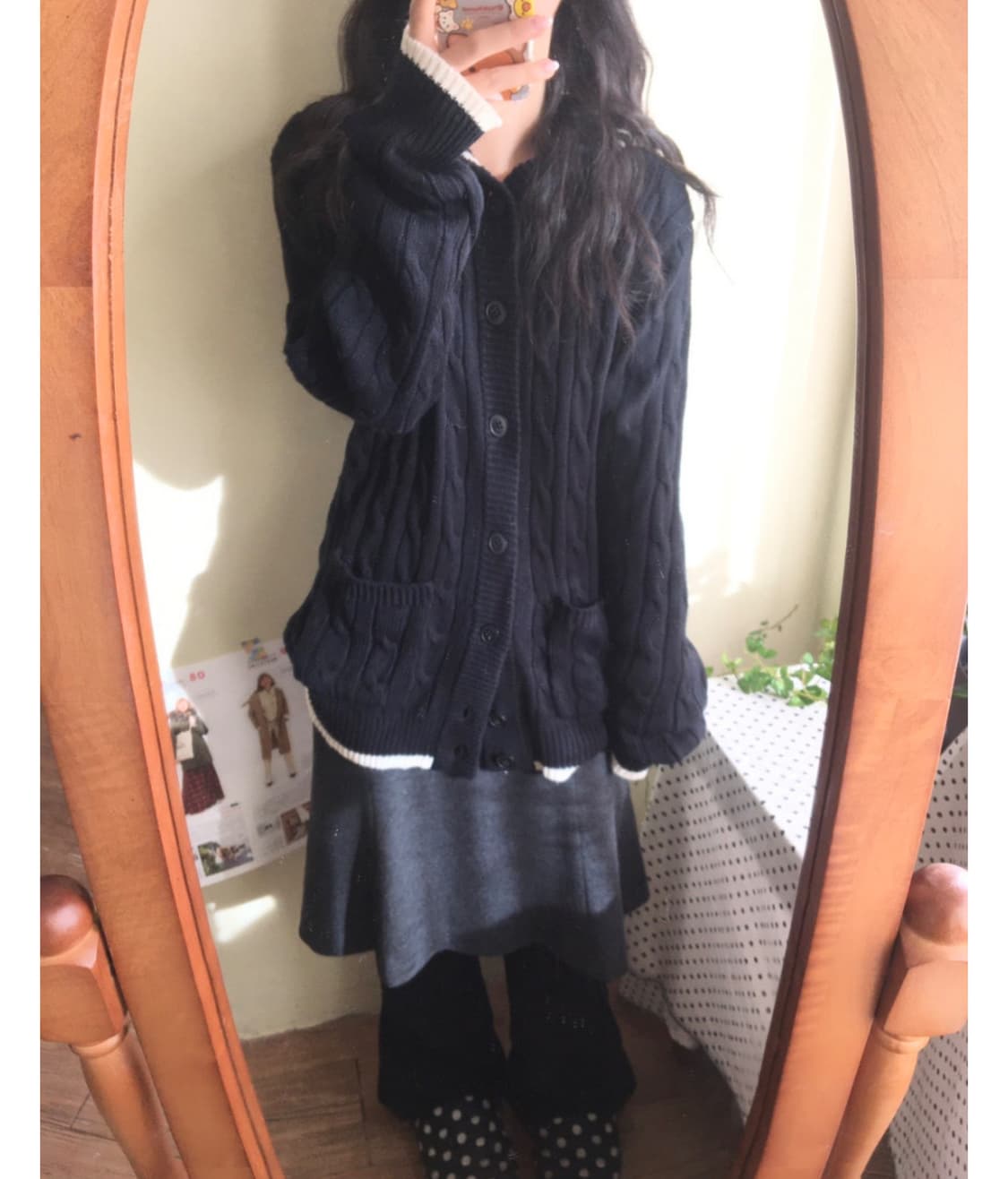 마루빈티지 블랙니트 후디 black knit hoody 상품이미지1