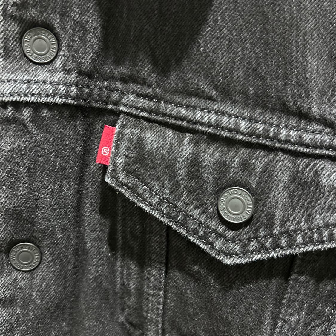 Levis Sherpa Black Denim Jacket 상품이미지6