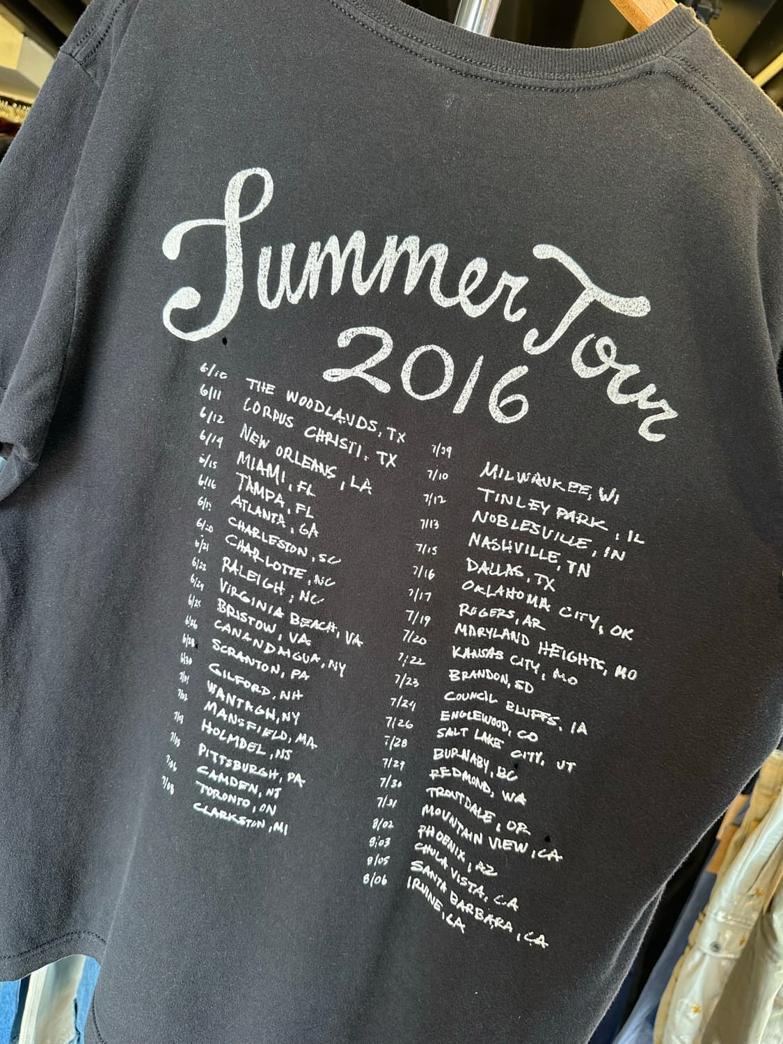위저 Weezer 락밴드 투어 2016 프린팅 티셔츠 상품이미지6