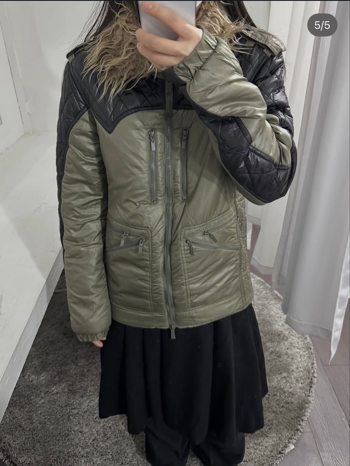 fur detail design padding 상품이미지3