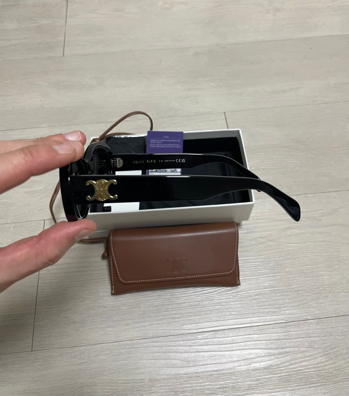 셀린느 아세테이트 트리옹프 01 선글라스 블랙 상품이미지5