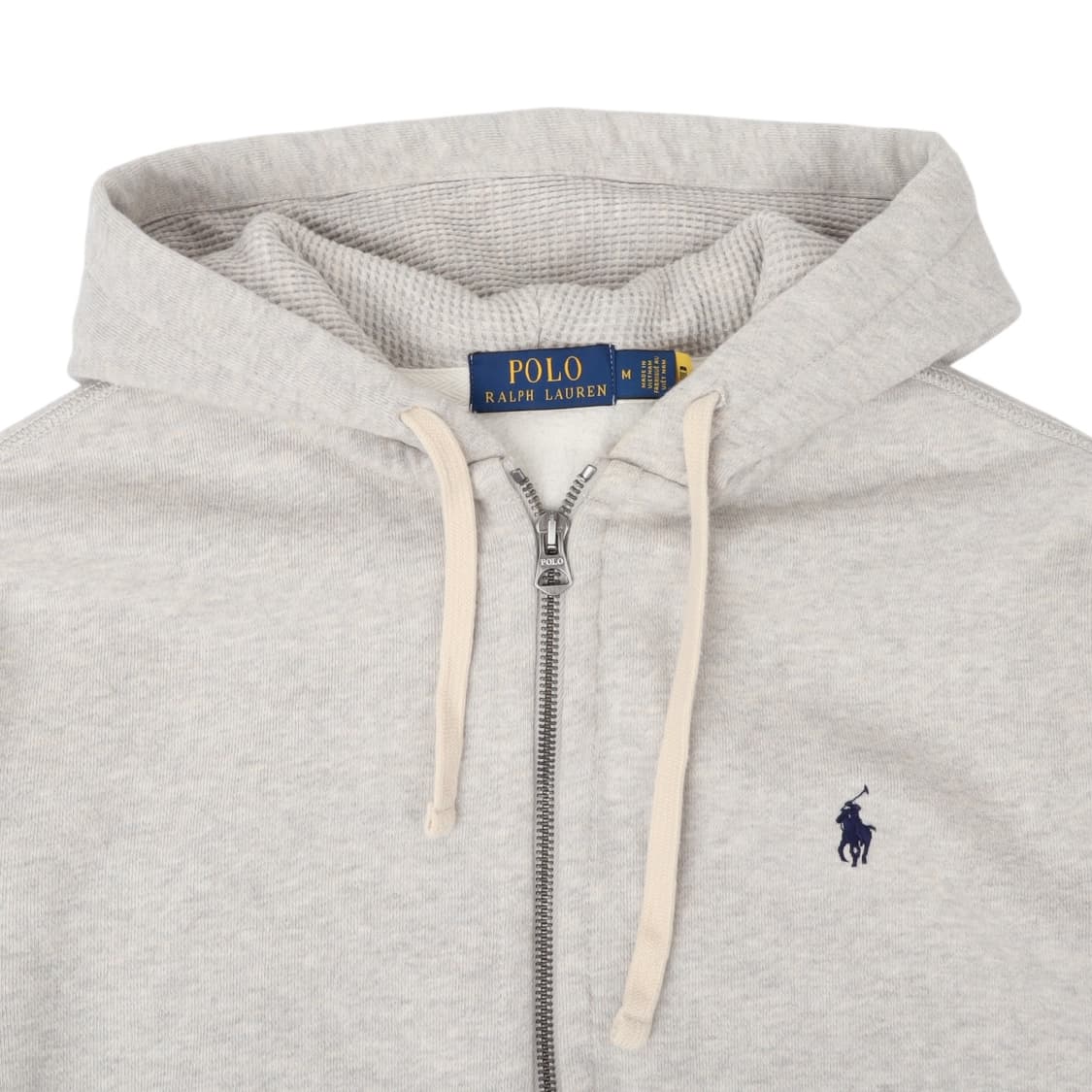 폴로 랄프로렌 QR 라이트 그레이 써멀 후드집업 상품이미지2